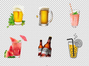 清爽夏日水彩冷飲海報素材集錦